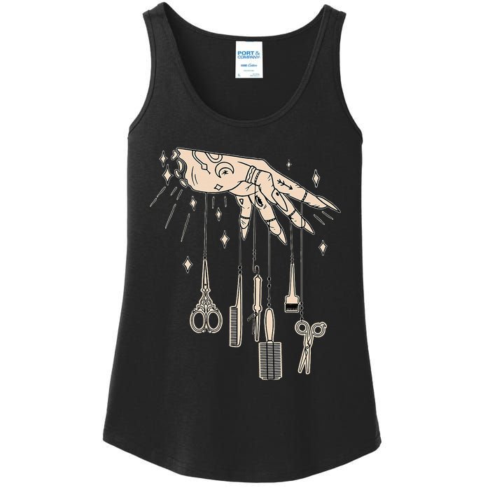 Hairstylist Tattooed Hairdresser Work Hair Salon Ladies Essential Tank