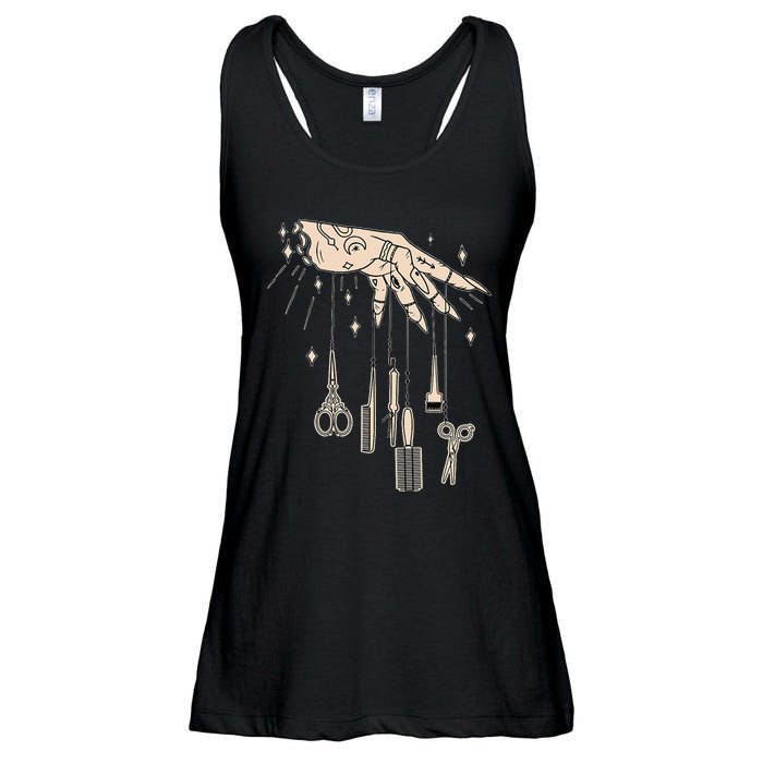 Hairstylist Tattooed Hairdresser Work Hair Salon Ladies Essential Flowy Tank