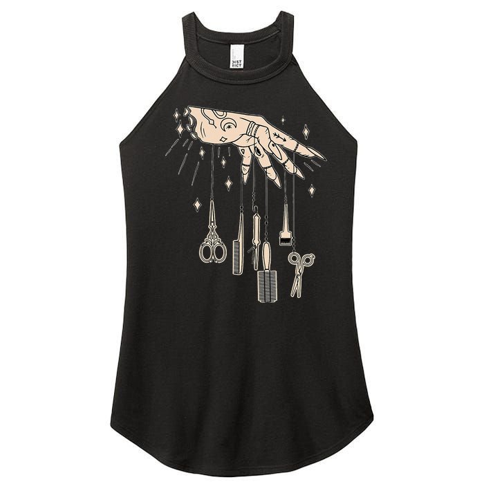 Hairstylist Tattooed Hairdresser Work Hair Salon Women's Perfect Tri Rocker Tank