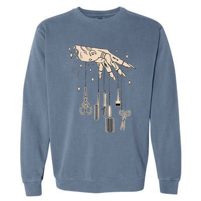 Hairstylist Tattooed Hairdresser Work Hair Salon Garment-Dyed Sweatshirt