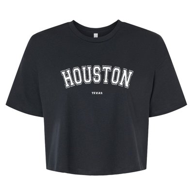 Houston Texas Bella+Canvas Jersey Crop Tee