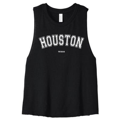 Houston Texas Women's Racerback Cropped Tank