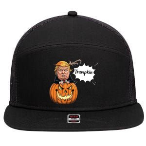 Halloween Trump 7 Panel Mesh Trucker Snapback Hat