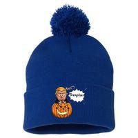 Halloween Trump Pom Pom 12in Knit Beanie