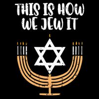 Hanukkah This How We Jew It Chanukah Menorah Wool Snapback Cap