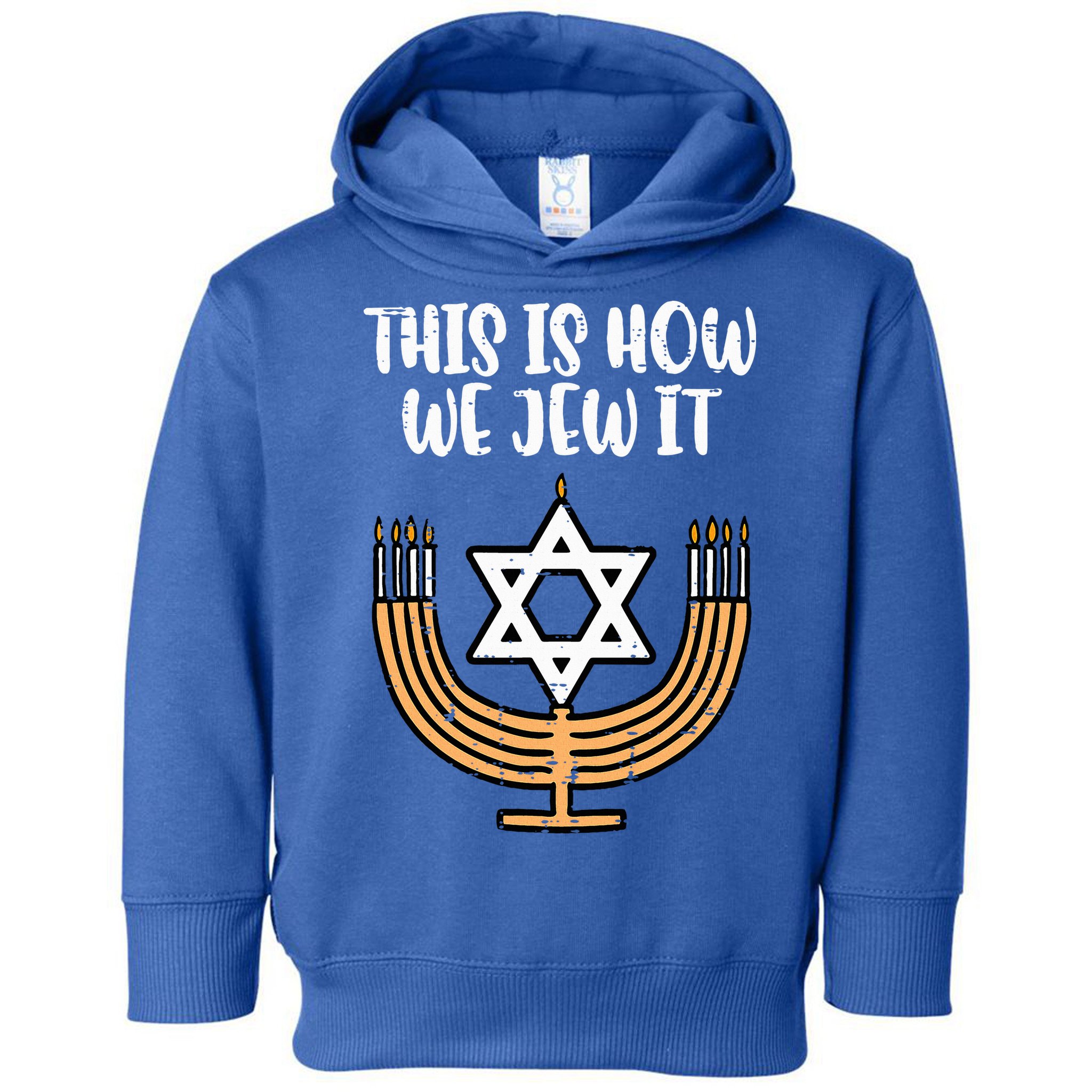 Hanukkah This How We Jew It Chanukah Menorah Toddler Hoodie