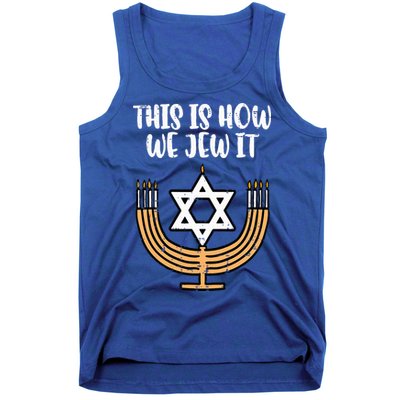 Hanukkah This How We Jew It Chanukah Menorah Tank Top