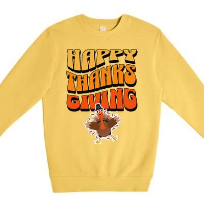 Happy Thanksgiving Holiday Premium Crewneck Sweatshirt