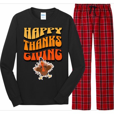 Happy Thanksgiving Holiday Long Sleeve Pajama Set