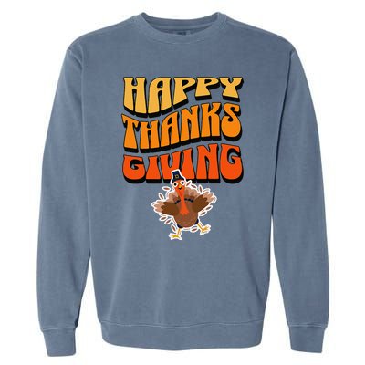 Happy Thanksgiving Holiday Garment-Dyed Sweatshirt