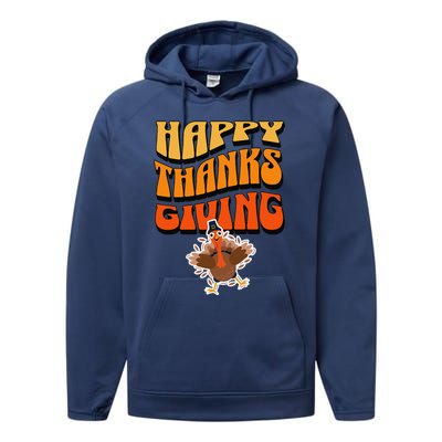 Happy Thanksgiving Holiday Performance Fleece Hoodie