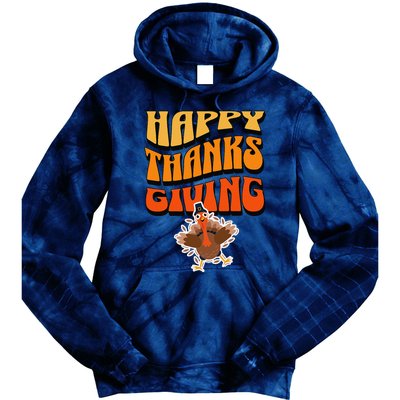 Happy Thanksgiving Holiday Tie Dye Hoodie