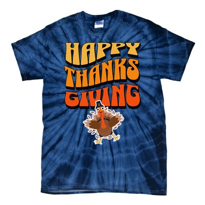 Happy Thanksgiving Holiday Tie-Dye T-Shirt