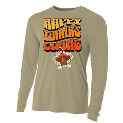 Happy Thanksgiving Holiday Cooling Performance Long Sleeve Crew