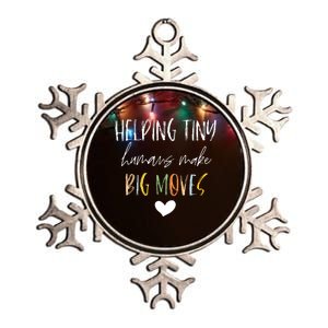 Helping Tiny Humans Make Big Moves Pediatric Therapist PT OT Metallic Star Ornament