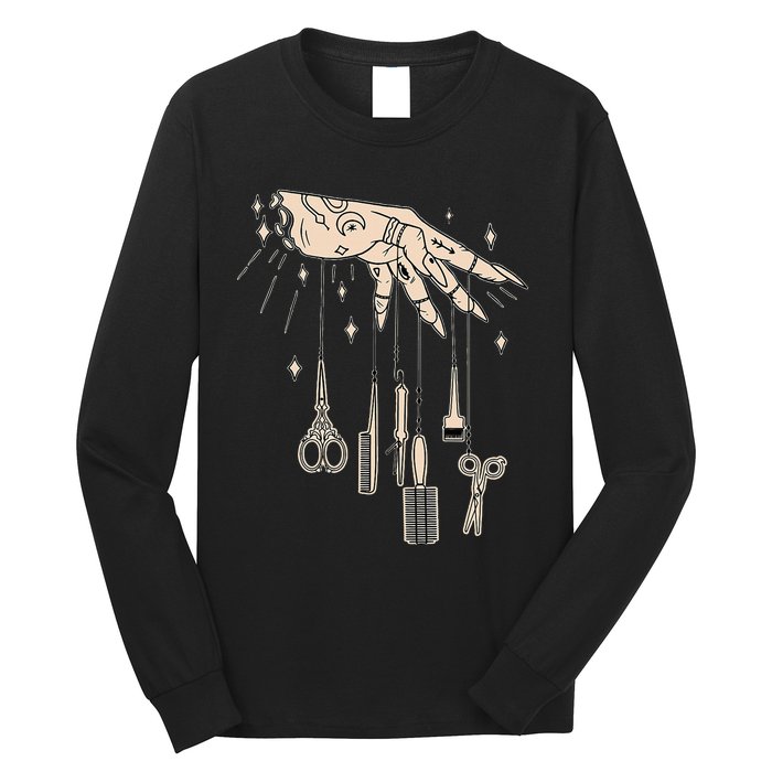 Hairstylist Tattooed Hairdresser Work Hair Salon Long Sleeve Shirt