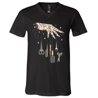 Hairstylist Tattooed Hairdresser Work Hair Salon V-Neck T-Shirt