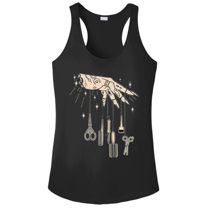 Hairstylist Tattooed Hairdresser Work Hair Salon Ladies PosiCharge Competitor Racerback Tank