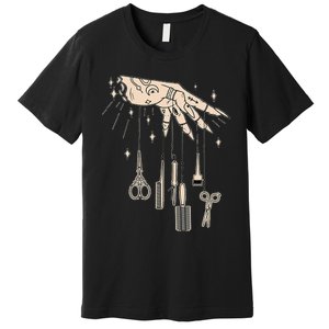 Hairstylist Tattooed Hairdresser Work Hair Salon Premium T-Shirt