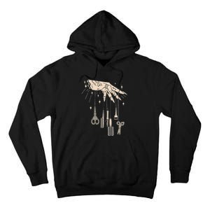 Hairstylist Tattooed Hairdresser Work Hair Salon Tall Hoodie