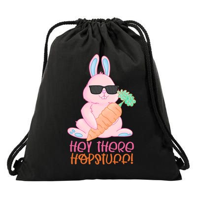 Hey There Hop Stuff Cute Bunny Drawstring Bag