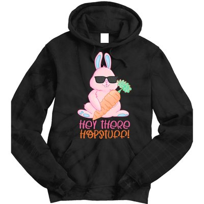 Hey There Hop Stuff Cute Bunny Tie Dye Hoodie