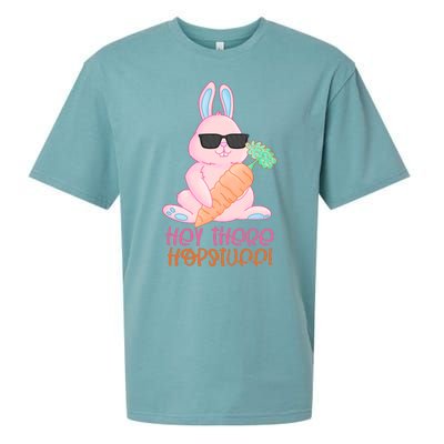 Hey There Hop Stuff Cute Bunny Sueded Cloud Jersey T-Shirt