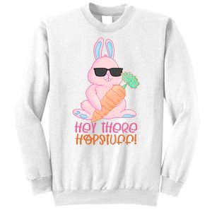 Hey There Hop Stuff Cute Bunny Sweatshirt