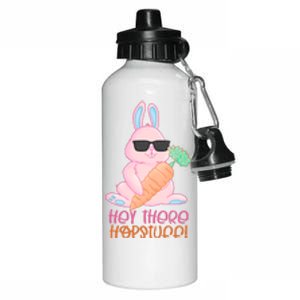 Hey There Hop Stuff Cute Bunny Aluminum Water Bottle