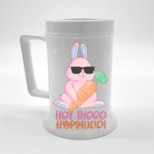 Hey There Hop Stuff Cute Bunny Beer Stein