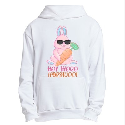 Hey There Hop Stuff Cute Bunny Urban Pullover Hoodie