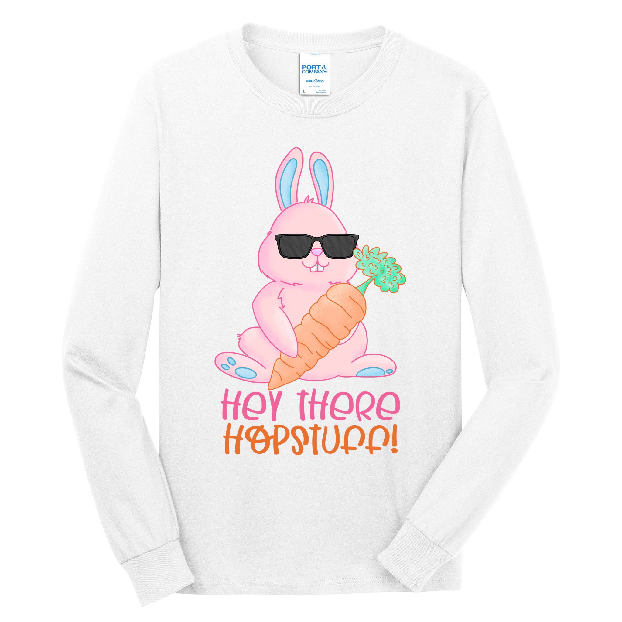 Hey There Hop Stuff Cute Bunny Tall Long Sleeve T-Shirt