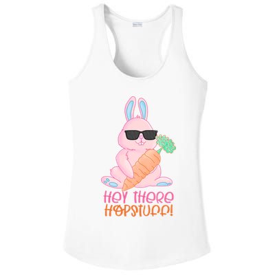 Hey There Hop Stuff Cute Bunny Ladies PosiCharge Competitor Racerback Tank