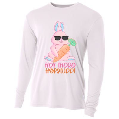 Hey There Hop Stuff Cute Bunny Cooling Performance Long Sleeve Crew