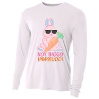 Hey There Hop Stuff Cute Bunny Cooling Performance Long Sleeve Crew