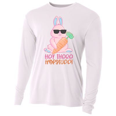 Hey There Hop Stuff Cute Bunny Cooling Performance Long Sleeve Crew