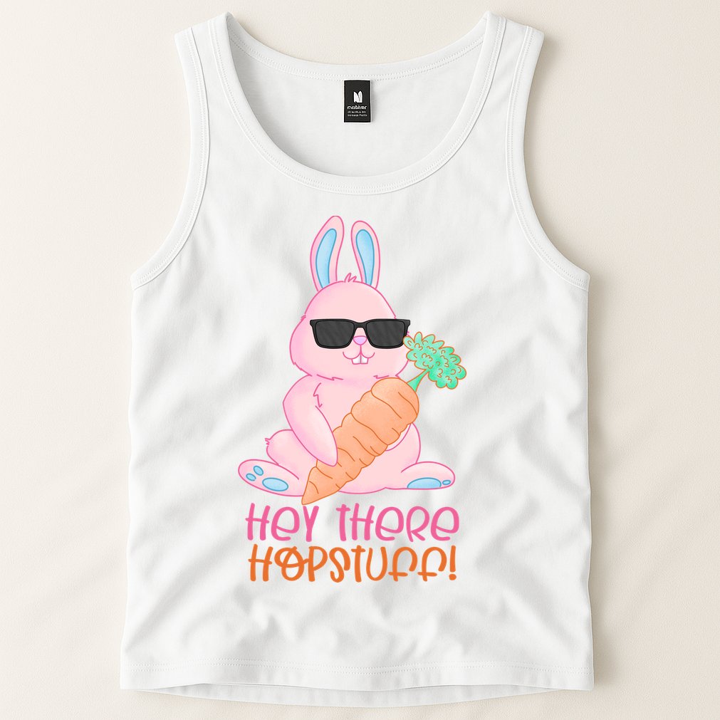 Hey There Hop Stuff Cute Bunny Tank Top