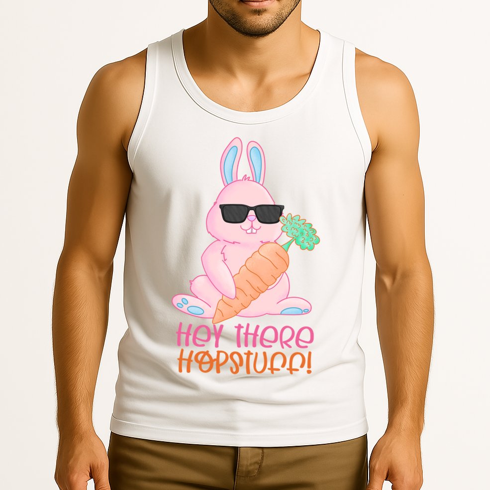 Hey There Hop Stuff Cute Bunny Tank Top
