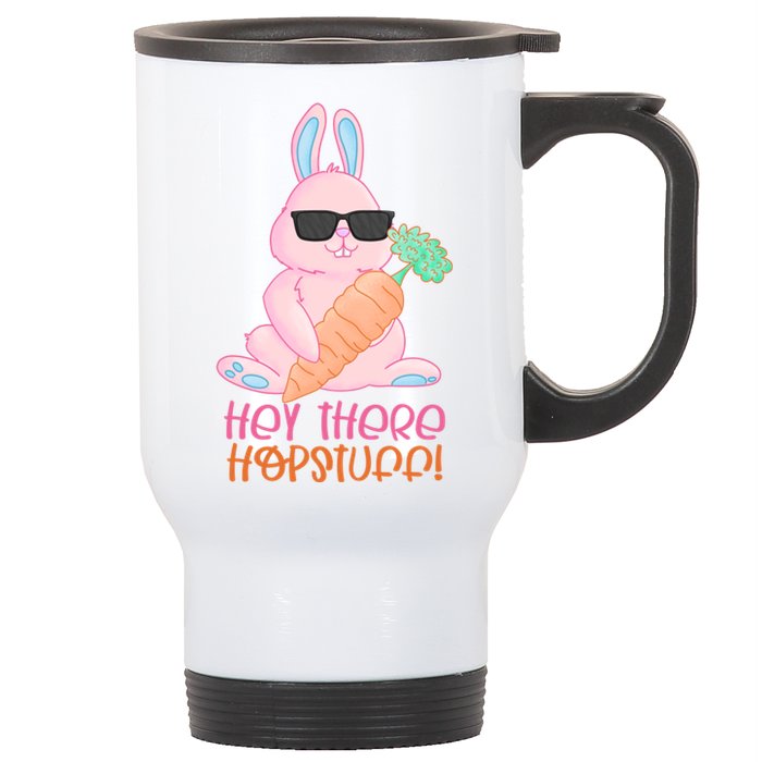 Hey There Hop Stuff Cute Bunny Stainless Steel Travel Mug