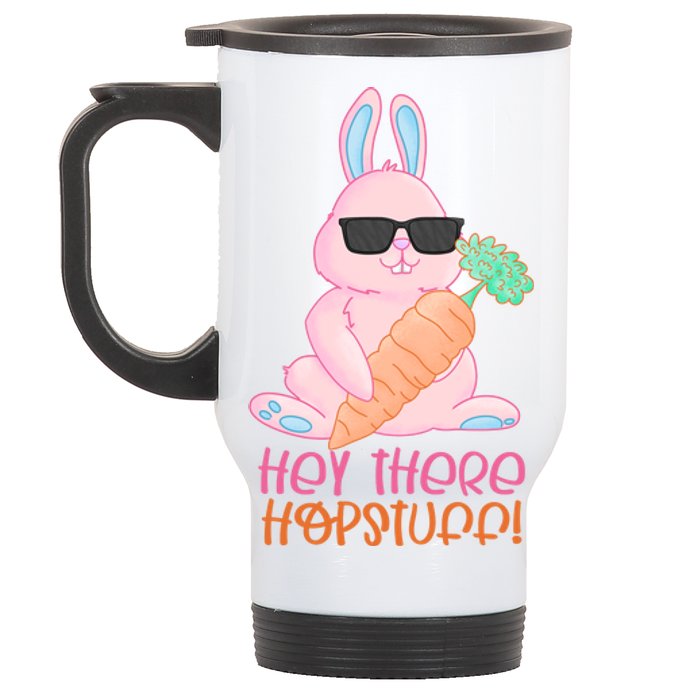 Hey There Hop Stuff Cute Bunny Stainless Steel Travel Mug