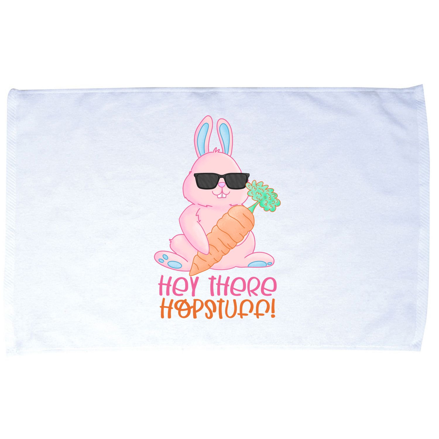 Hey There Hop Stuff Cute Bunny Microfiber Hand Towel