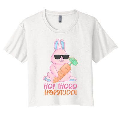 Hey There Hop Stuff Cute Bunny Crop Top