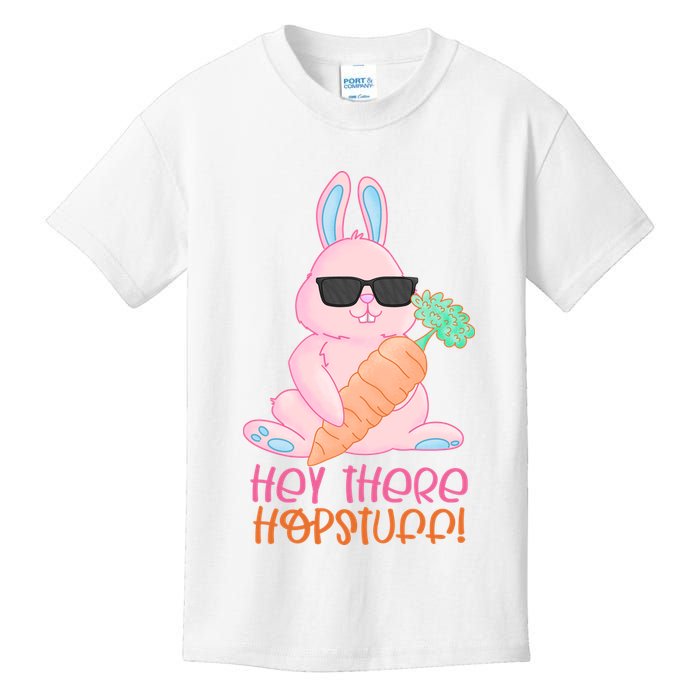 Hey There Hop Stuff Cute Bunny Kids T-Shirt