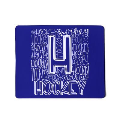 Hockey Typography Hockey Mom Ice Hockey Game Day Hockey Gift Mousepad