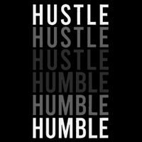 Hustle To Humble. Funny Transition Motivational Typography 7-Panel Snapback Hat