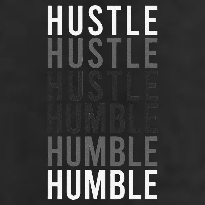 Hustle To Humble. Funny Transition Motivational Typography Knit Cap Winter Beanie