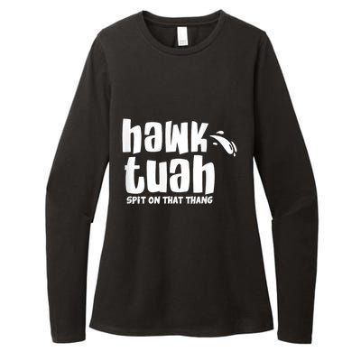 Hawk Tuah Hauk Tooh Funny Spit On That Thing Womens CVC Long Sleeve Shirt