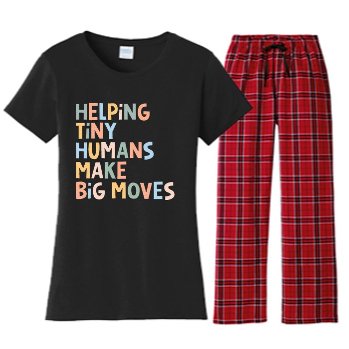 Helping Tiny Humans Make Big Moves Women's Flannel Pajama Set