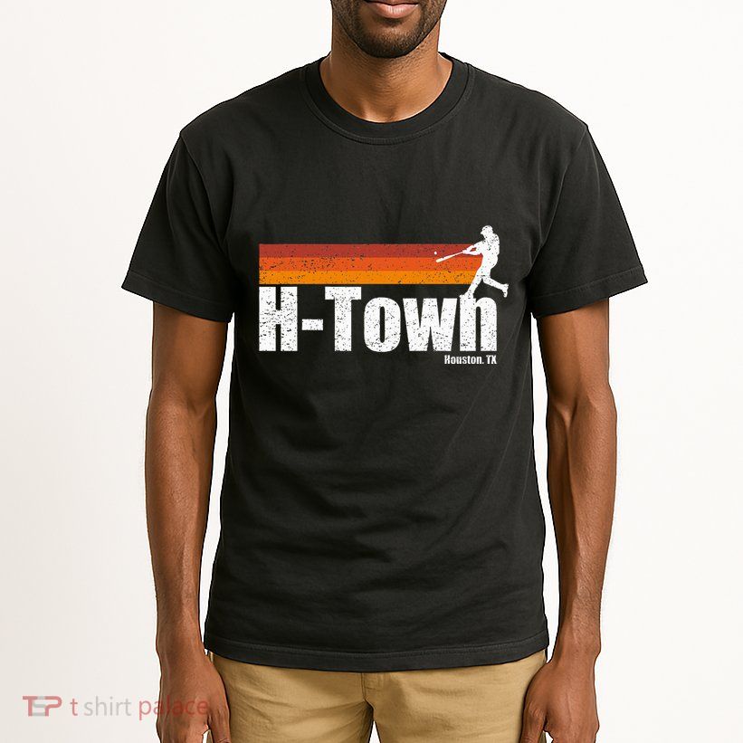 H Town Houston City Texas Baseball Vintage Stripes Tall T-Shirt