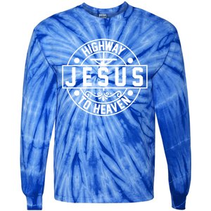 Highway To Heaven Love Jesus Christian Christmas Cool Gift Tie-Dye Long Sleeve Shirt